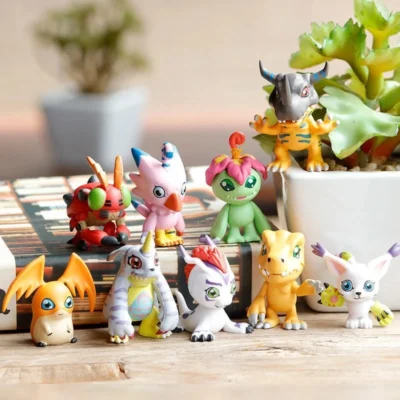 9pcs Set Digimon Adventure Tailmon Gomamon Patamon Gabumon Tentomon Palmon Piyomon Agumon Anime Model Toy Doll 1 - Digimon Merch